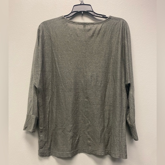 BROCHU WALKER Silk Linen Blend Pocket Tee Size Small - Picture 3 of 8